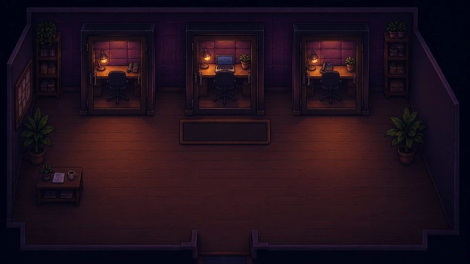 Phone booth row placement location